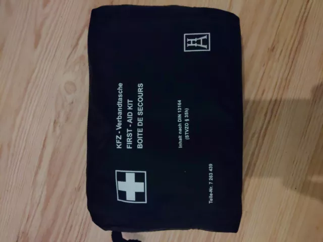 BMW Genuine Emergency First Aid Travel Kit Storage Pouch Bag Black 71107263439