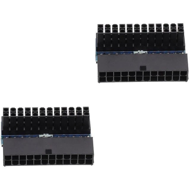 2x Motherboard Angle Connector Computer Part 24Pin to 24pin Board