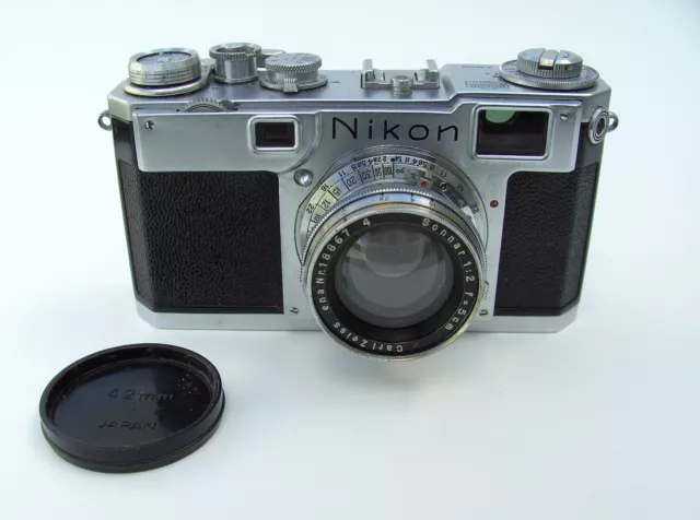 Nikon S2 mit Zeiss Sonnar 2/50 mm, alles restauriert & justiert!