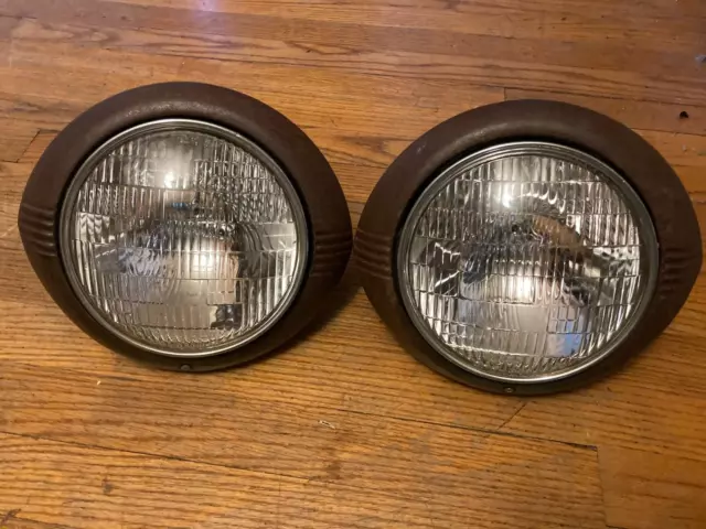 1942 1948 Chevy HEADLIGHT ASSEMBLIES Original GM pair Sealed Beam car 1946 1947