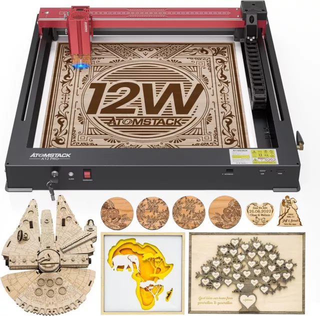 ATOMSTACK A12PRO Laser Engraver 12W Laser Engraving Cutting Machine Laser Cutter