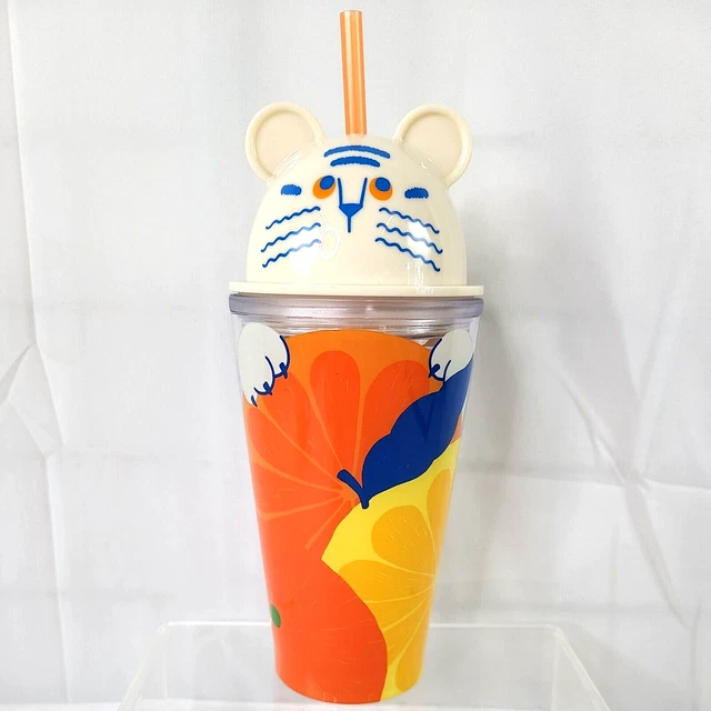 STARBUCKS JAPAN SUMMER 2023 Plastic Tumbler Dome Lid Tiger Lemon 12oz