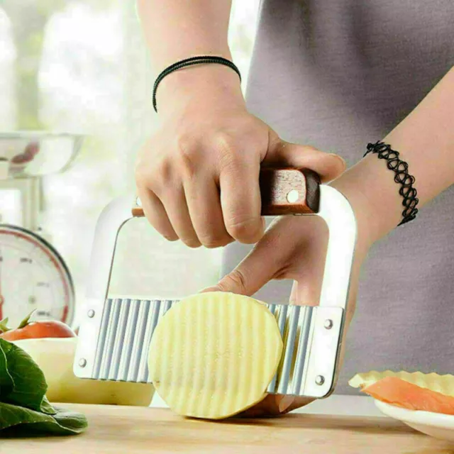 Stainless Steel Potato Chip Salad Vegetable Crinkle Cutter Crinkle Cutting Tool