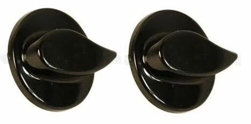 2 X Belling Four Cuisson Gaz Contrôle Boutons Noir Cuisinière Flamme Brûleur