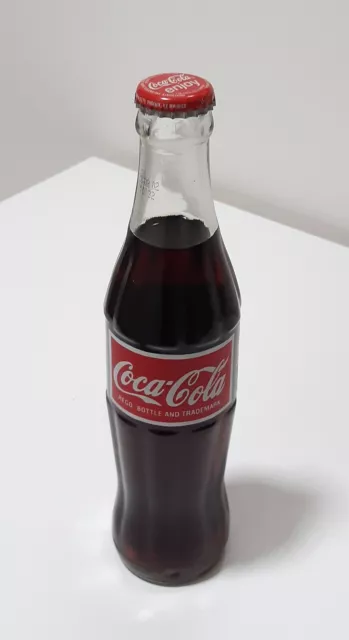 Bottiglia Coca Cola vintage originale in vetro 300 ml tappo rosso altezza 25 cm