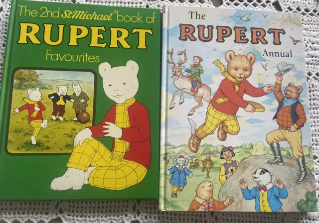 2 x Rupert Bear Annuals Hardback Vintage Books 1979/99 St Michael Daily Express