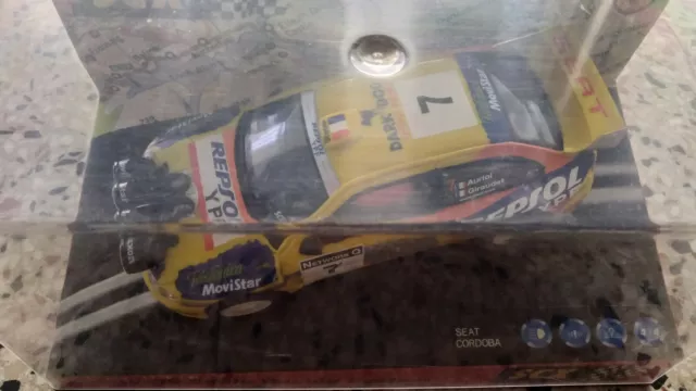 Slot car SCX Scalextric SEAT CORDOBA Repsol n.7 Auriol  1:32 Boxed 2