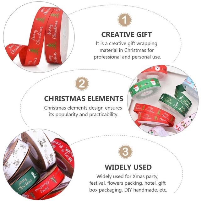 2x Urlaub Band Handwerk Weihnachten Band Weihnachten Geschenk Bögen Bänder 2