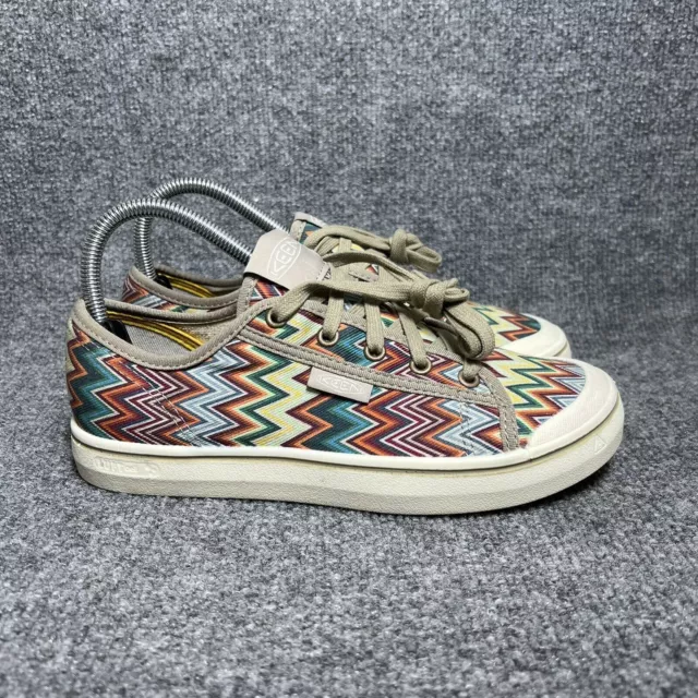 Keen Elsa V Sneaker Womens 7.5 Multicolor Zig Zag Lace Up Low Shoes