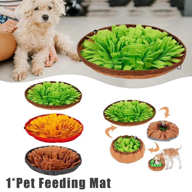Dog Snuffle Mat Sniffing Treat Foraging Dispenser Mats Feeder Toy Puzzle O9U5