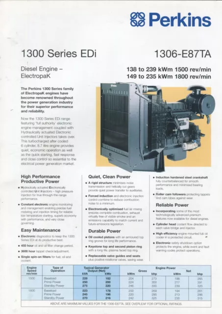 Perkins 1300 series brochures (2 brochures)