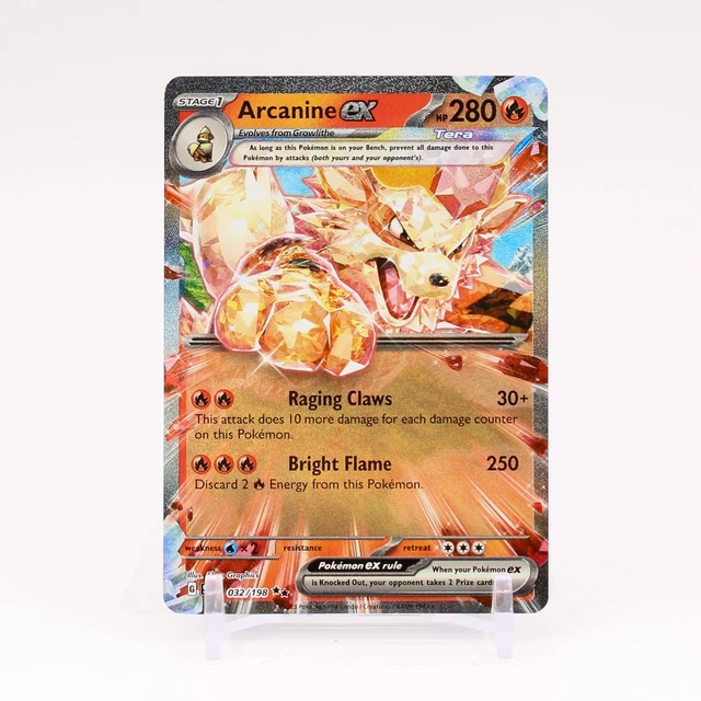 Arcanine Ex - 032/198 Scarlet & Violet Double Rare Pokemon - NM/MINT