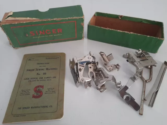 Vintage Singer Sewing machine parts and manual