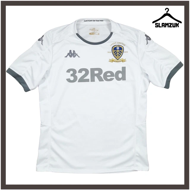 LEEDS UNITED CENTENARY Football Shirt Kappa Medium Home Kit 2019 2020 18548 E76 Â£44.99 - PicClick UK