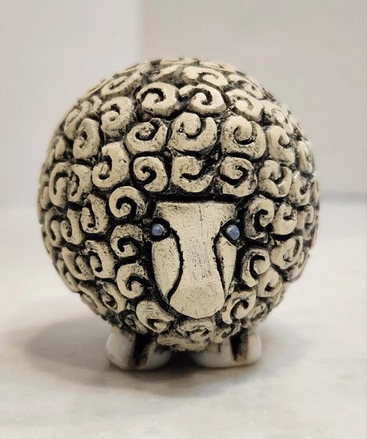 Artesania Rinconada Sheep Figurine Hand Crafted Clay Uraguay Signed