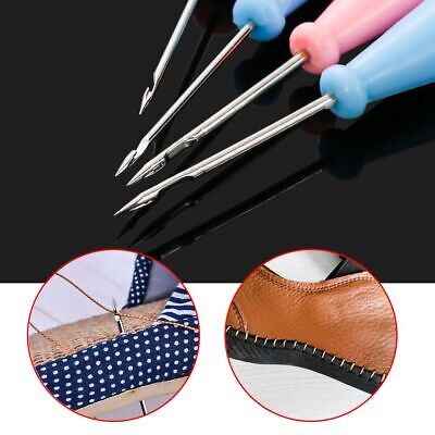 Herramienta de reparación de cuero artesanal aguja artesanal chal de coser ~