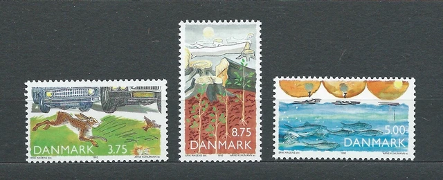 DANEMARK - 1992 YT 1035 à 1037 - TIMBRES NEUFS** MNH LUXE