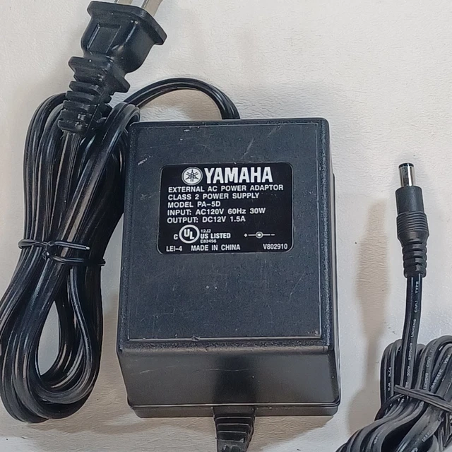 ORIGINAL YAMAHA OEM AC Power Adapter CLASS 2 POWER SUPPLY MODEL PA5D