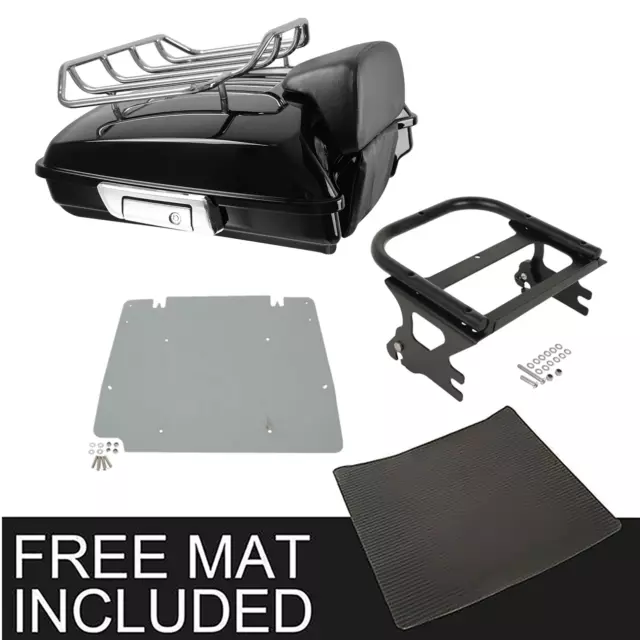 RAZOR PACK TRUNK Pad Mount & Top Rack Base Plate Fits For Harley ...