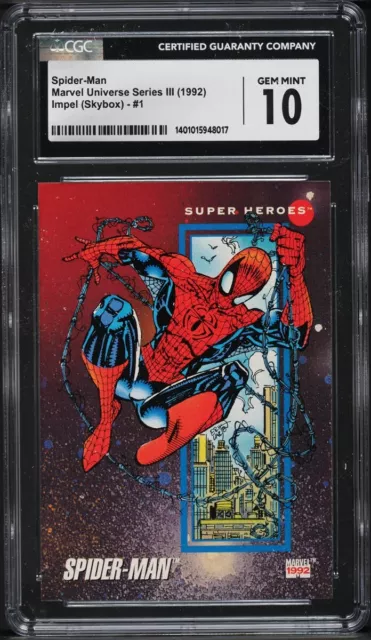 1992 Marvel Universe Spider-Man #1 CGC 10 GEM MT