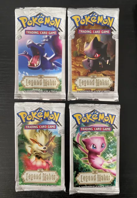 Pokemon EMPTY EX legend Maker booster pack Wrappers Art Set, Box Fresh!!