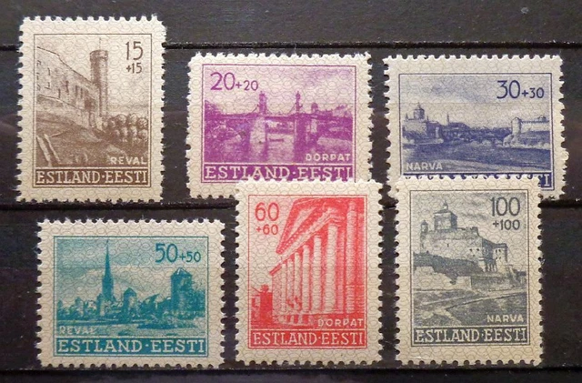 Dt. Besetzung Estland Nr. 4 - 9 kompletter Satz postfrisch, full set mnh