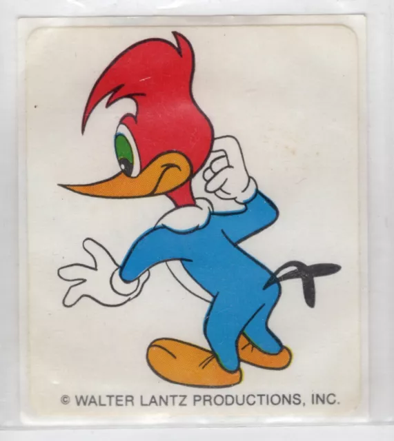 Scanlens Woody Woodpecker Sticker C 1981