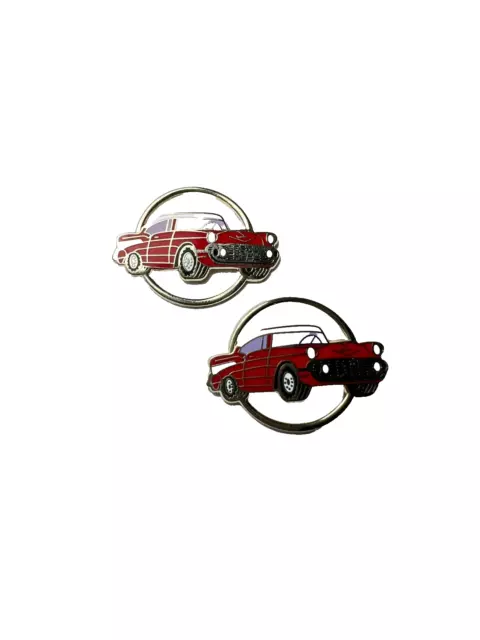 Custom Made Cufflinks Vintage Cars 1957 Chevrolet Chevelle Chevy Coupe Circle