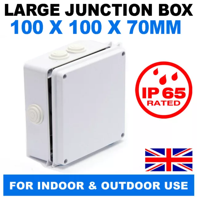 White Waterproof Junction Box 100 X 100 X 70 Ip65 Pvc For Use With Conduit,Tv