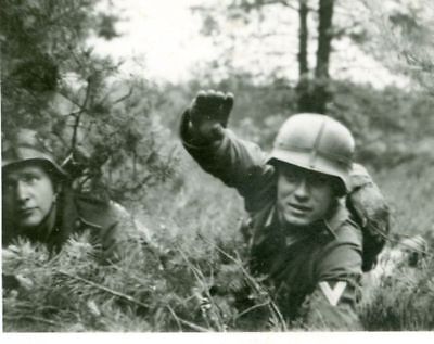 German Soldiers, action photo,  WW2 , Original Photo