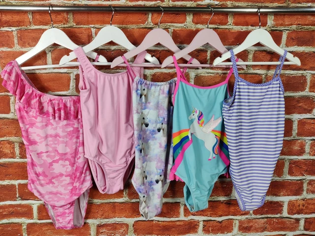 PACCHETTO RAGAZZE ETÀ 9-10 ANNI F&F TU ANGELI ecc COSTUME DA BAGNO SET VACANZE 140CM