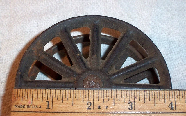 Old antique 4" Double Wheel Hardware for carrying a Sliding Barn or Garage Door 8
