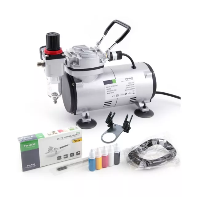 Fengda Basic Airbrush kit with Compressor FD-18-2K with Powerful Working Pres...