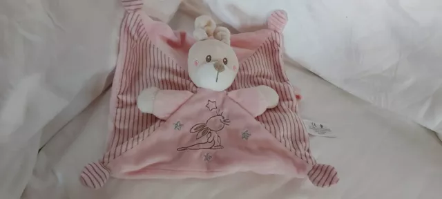 doudou plat lapin rose étoile SIMBA TOYS Kiabi état neuf