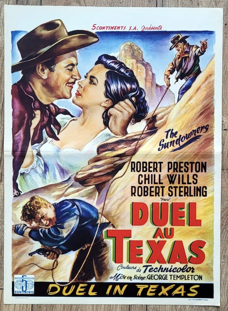 belgian poster western THE SUNDOWNERS, ROBERT PRESTON, CHILL WILLS, JACK ELAM