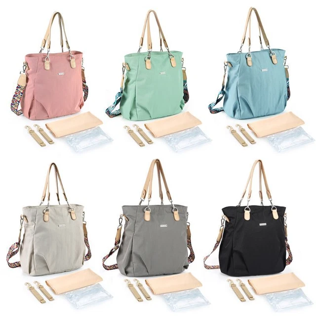 Fashion Diaper Tote Shoulder Baby Nappy Bags for Mom Women Large Capacity with C