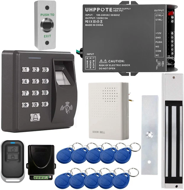 FINGERPRINT RFID ID Card Access Control Unit Kit W/ 600lbs Force ...