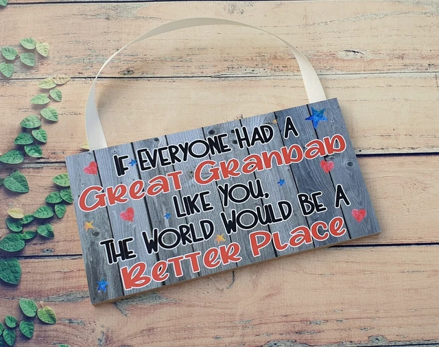 Geschenk für großen Großvater Die Welt wäre ein besserer Ort süße Neuheit lustige Plakette