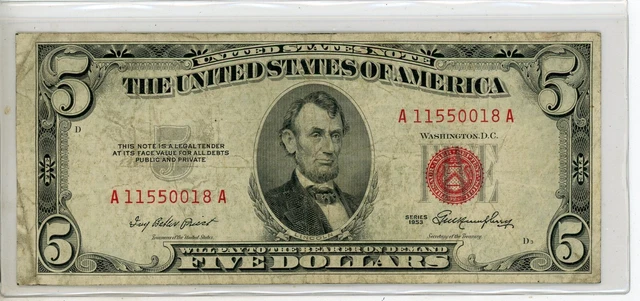 1953 - 5 Dollar Red Seal United States Note - 2611