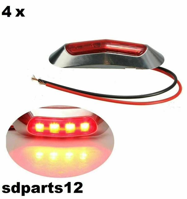 Lampe Frontale Led Rechargeable Lot De 4 Feux D'encombrement LED 12u201324 V Châssis 4x4 Camion Remorque Caravane Camping-car Blanc Rouge Led Phare Lampe Frontale Led Rechargeable Lot De 4 Feux D'encombrement LED 12u201324 V Châssis 4x4 Camion Remorque Caravane Camping-car Blanc Rouge Led Phare