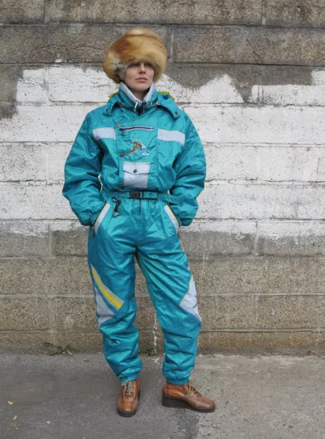 HEN & CEL Sports shiny tuta da sci donna tuta da sci anni '90 True VINTAGE  anni '90 ski suit EUR 295,00 - PicClick IT