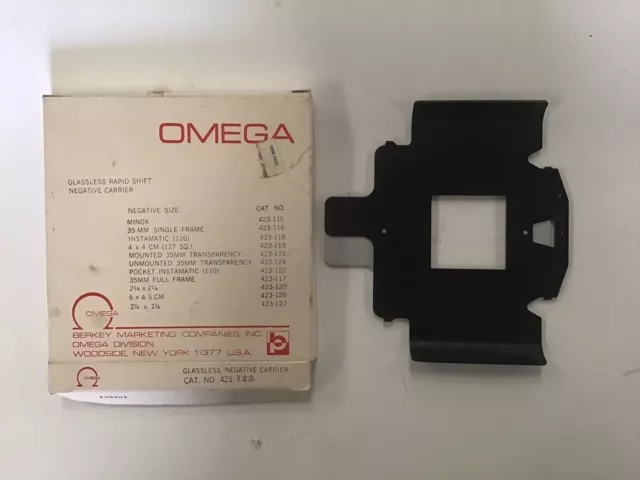 Omega Glassless Rapid Shift 423-123 Mounted 35mm Negative Carrier