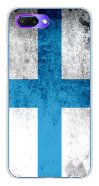 Coque en silicone imprimée compatible Huawei Honor 10 Drapeau Marseille