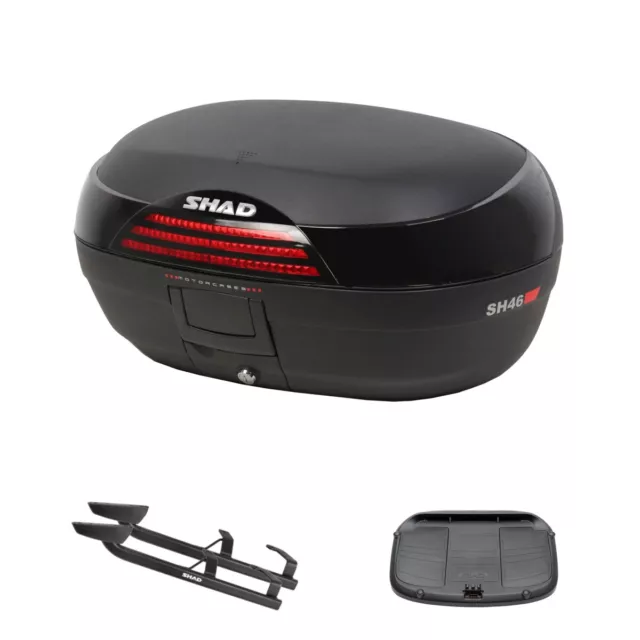 Kit Shad Bauletto Sh46 Nero + Telaio For Honda 750 Forza 2021-2022