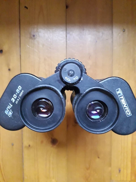VINTAGE 6NU 20X60 Tento Binoculars 62m/1000m w/ Original black Case and ...