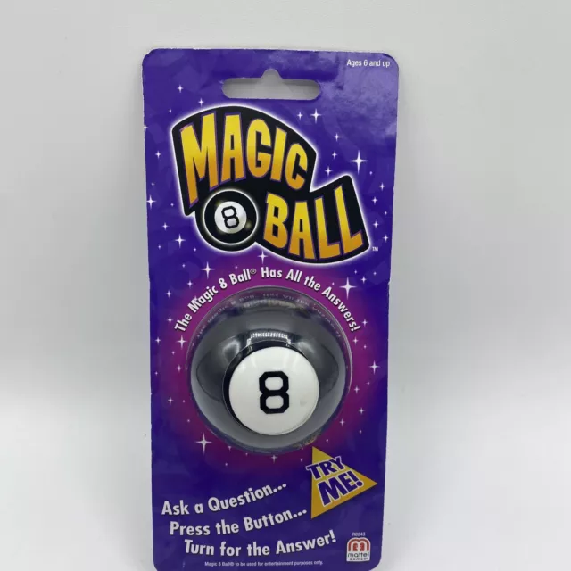 Mattel Games Collection - MAGIC 8 BALL (8 Possible Answers) (Click button) - New