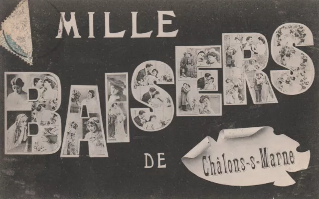 CPA 51 Mille Baisers de CHALONS sur MARNE ( Carte Multivue )