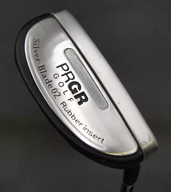 Japanese PRGR Golf Silver-Blade 02 Rubber Insert Putter 87.5cm Steel Shaft Japanese PRGR Golf Silver-Blade 02 Rubber Insert Putter 87.5cm Steel Shaft