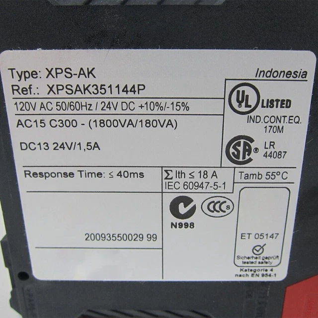 For XPSAK351144P Safety Relay 24V DC 1.5A