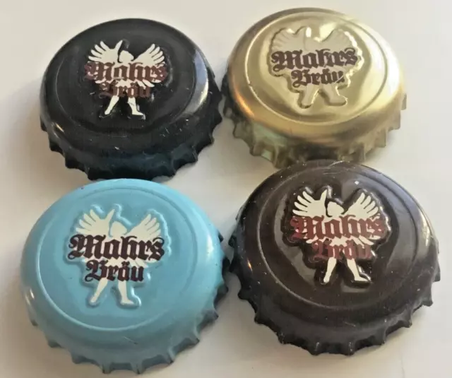 Serie 4 Kronkorken Mahrs Bräu Bamberg/Bottle caps/Capsule/Chapa cerveza